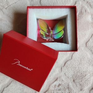 Baccarat Lucky Crystal Iridescent Butterfly